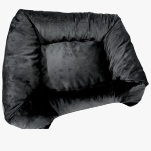 cama premium para mascotas – negro con funda extraíble 70x55 cm