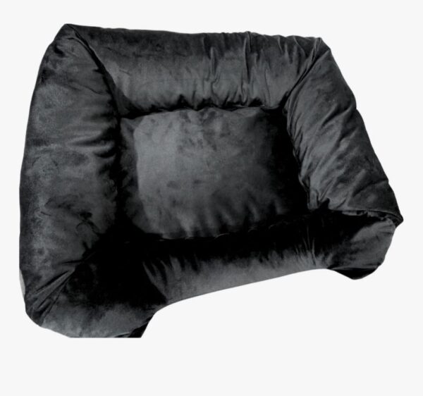 cama premium para mascotas – negro con funda extraíble 70x55 cm